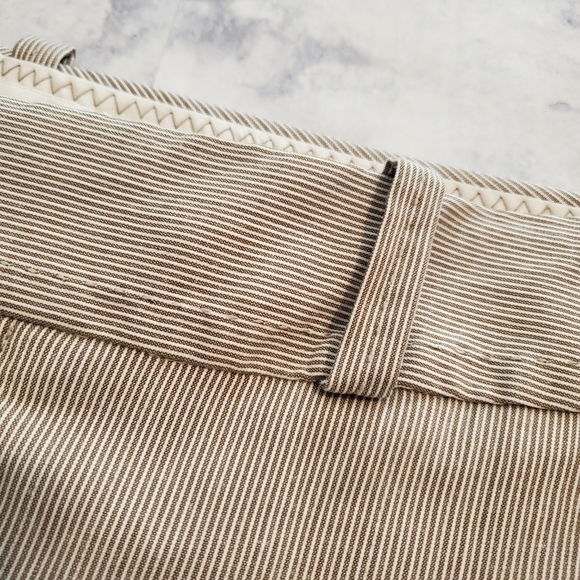 Banana Republic Shorts Martin Fit‎ Womens 10 Tan Stripes Neutral Preppy - Picture 8 of 11